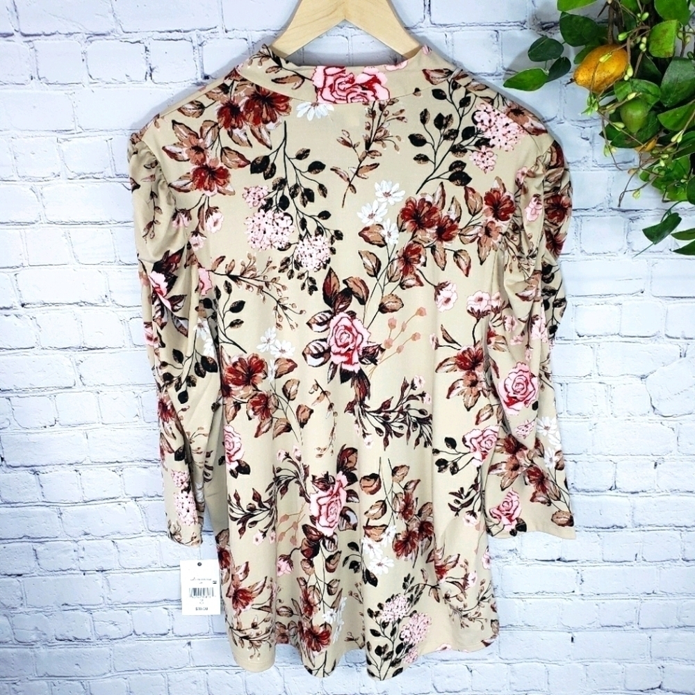 OPHELIA ROE Floral Stretch Blouse Size 1X - Picture 2 of 8